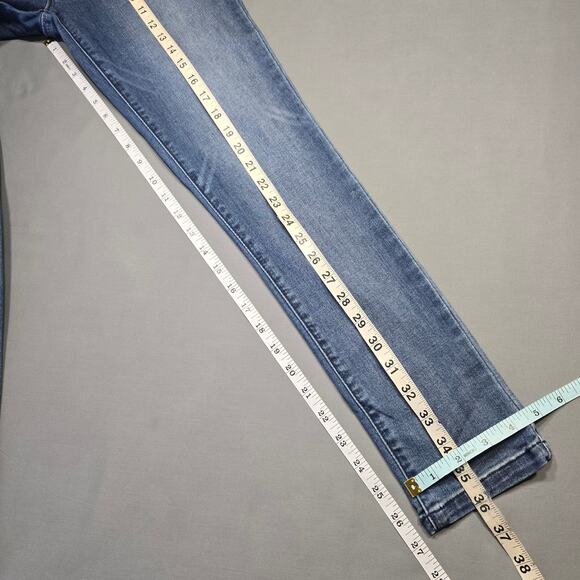 Mac and Me Blue Jeans Skinny Stretch Distressed Y2k Grunge Pull-On Womens Size 2 - Picture 7 of 8